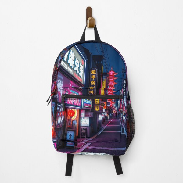 Item preview, Neon alley in japan, dark night designed and sold by mikaws.