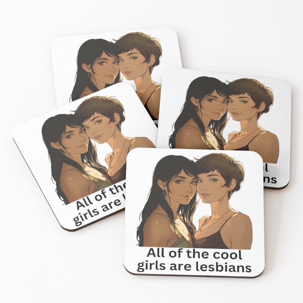 Item preview, All of the Cool Girls Are Lesbian - Lesbian Typography designed and sold by Travelslightly.