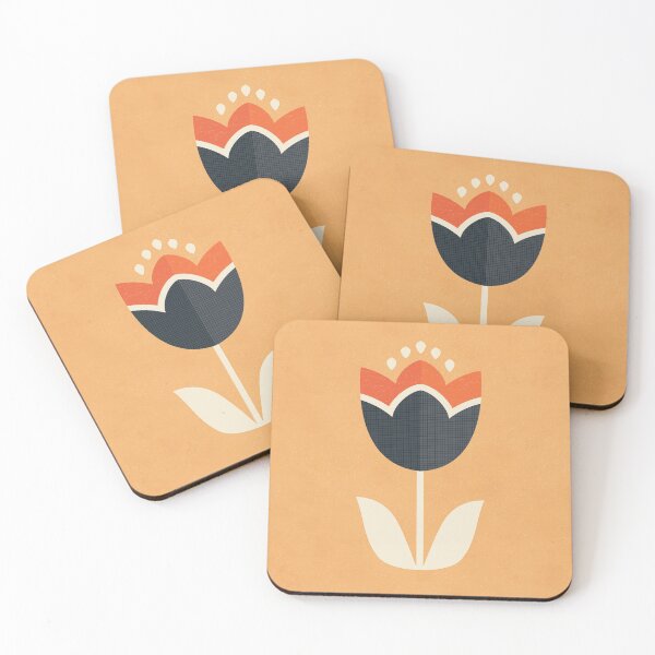 Item preview, Retro Tulip - Orange and Cream designed and sold by Daisy Beatrice.