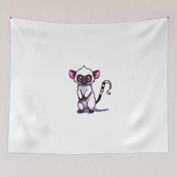 Item preview, Cute Lemur Pixelized designed and sold by RetroPop23.