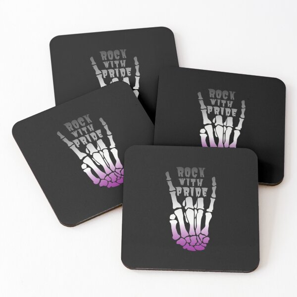 Item preview, Asexual Rock With Pride graphic, Skeleton Hand Rock With pride, Halloween Tees, Horror T-Shirt, Spooky season T-Shirts designed and sold by PrideBeProud.