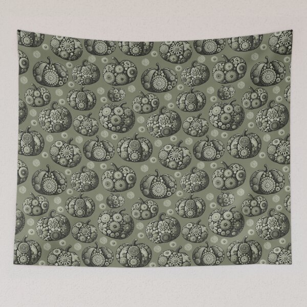 Item preview, Floral Pumpkins Sage Green designed and sold by SilverPegasus.