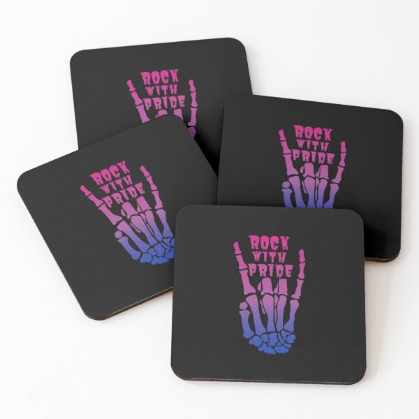 Item preview, Bisexual Rock With Pride graphic, Skeleton Hand Rock With Pride, Halloween Tees, Horror T-Shirt, Spooky season T-Shirts designed and sold by PrideBeProud.