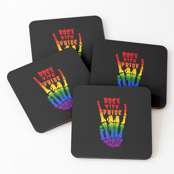 Item preview, Classic Rock With Pride graphic, Skeleton Hand Rock With Pride, Halloween Tees, Horror T-Shirt, Spooky season T-Shirts designed and sold by PrideBeProud.