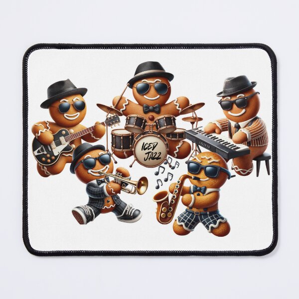 Item preview, Iced Jazz Gingerbread Band Tee – Sweet Melodies and Cool Grooves designed and sold by BlankCanvasHaHa.