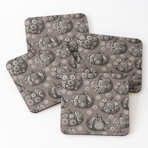 Item preview, Floral Pumpkins Taupe designed and sold by SilverPegasus.