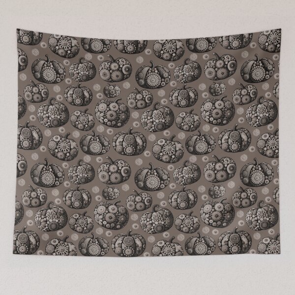 Item preview, Floral Pumpkins Taupe designed and sold by SilverPegasus.