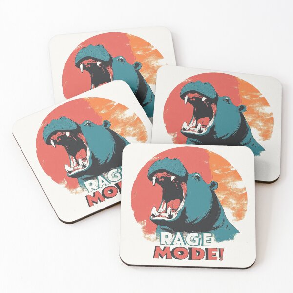 Item preview, Moo-Deng | Rage Mode Hippo Illustration designed and sold by Retro Travel Design.