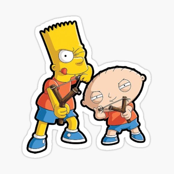 Vista previa del artículo con la obra «Bart y Stewie», diseñado y vendido por LA-SAM20.
