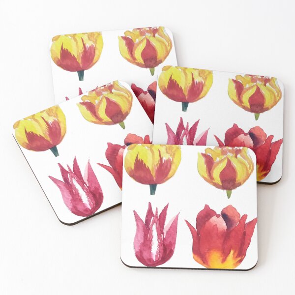 Item preview, four color poppies - watercolor painting designed and sold by SamirArt.