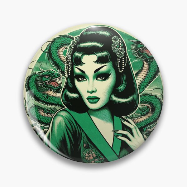 Item preview, Dragon Oriental Girl designed and sold by PulpVintage.