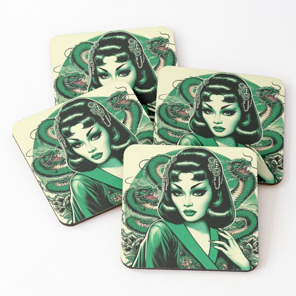 Item preview, Dragon Oriental Girl designed and sold by PulpVintage.