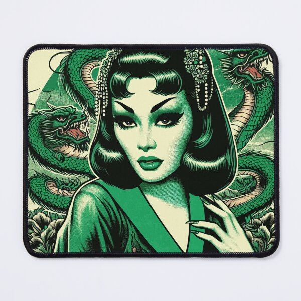 Item preview, Dragon Oriental Girl designed and sold by PulpVintage.