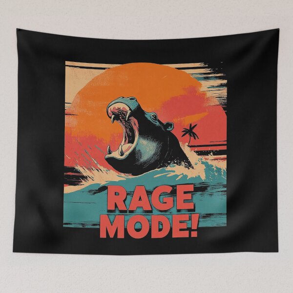 Item preview, Moo-Deng Unleashed | Rage Mode! designed and sold by Retro Travel Design.