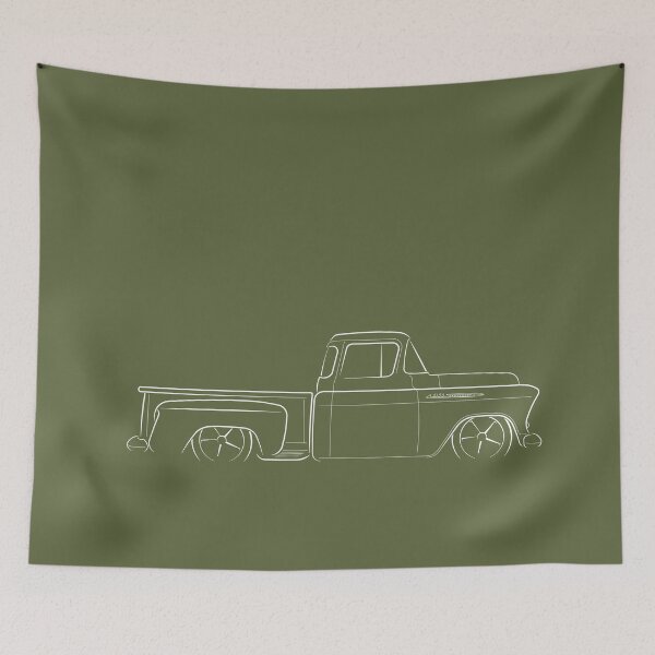 Item preview, 1955 3100 Pickup - profile Stencil, white designed and sold by mal-photography.