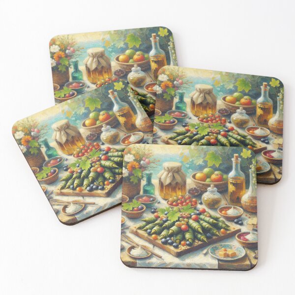 Item preview, Stuffed Grape Leaves Impressionism Art Style designed and sold by artofuniverse.