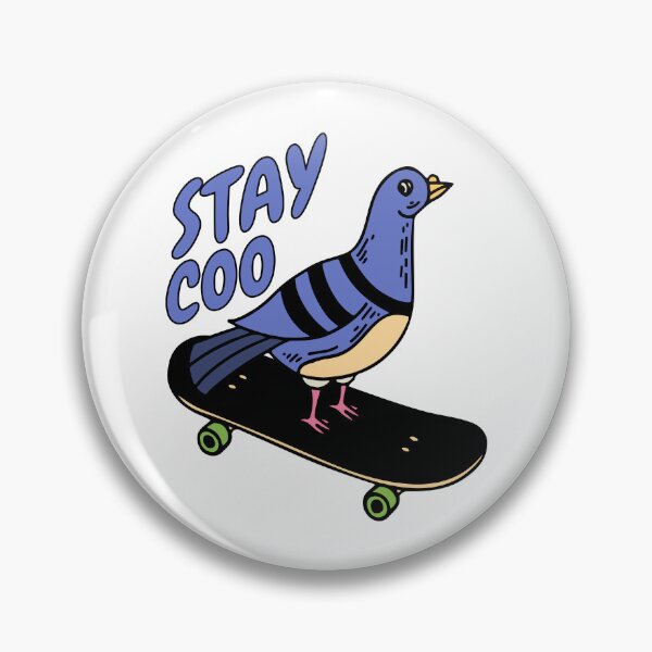 Item preview, Stay Coo! Cute Skateboarding Pigeon Pun designed and sold by PMCreative.