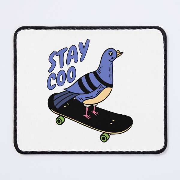 Item preview, Stay Coo! Cute Skateboarding Pigeon Pun designed and sold by PMCreative.