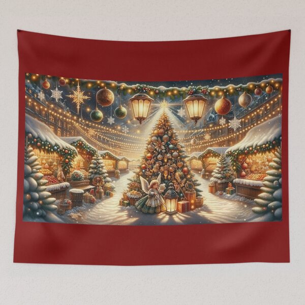 Item preview, A Festive Christmas Market under the Starlight designed and sold by LegademaArt.
