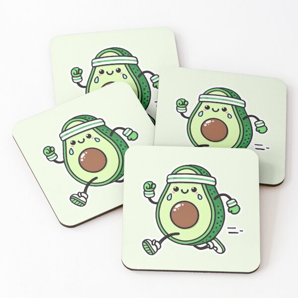 Item preview, Running Avocado Cartoon for Fun Cardio Fitness Enthusiasts designed and sold by DuxDesigns.