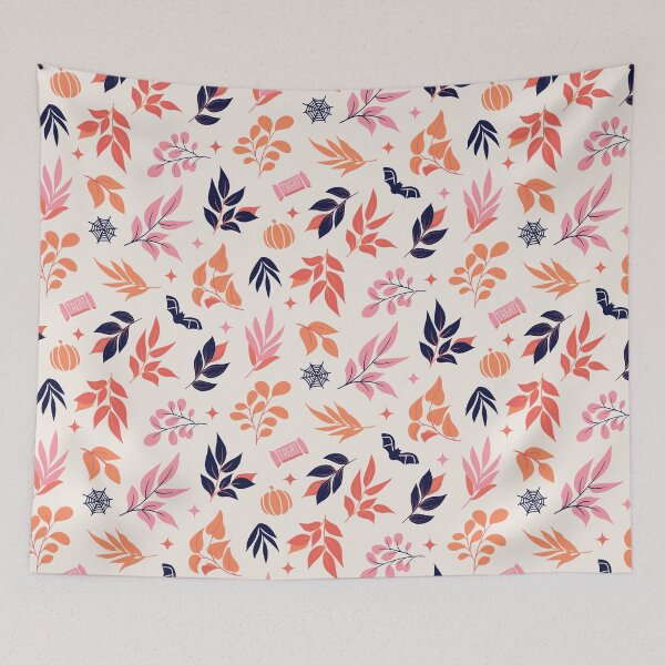Item preview, Botanical Pattern with Subtle Spooky Halloween Vibes with Light Background designed and sold by savariamarie.