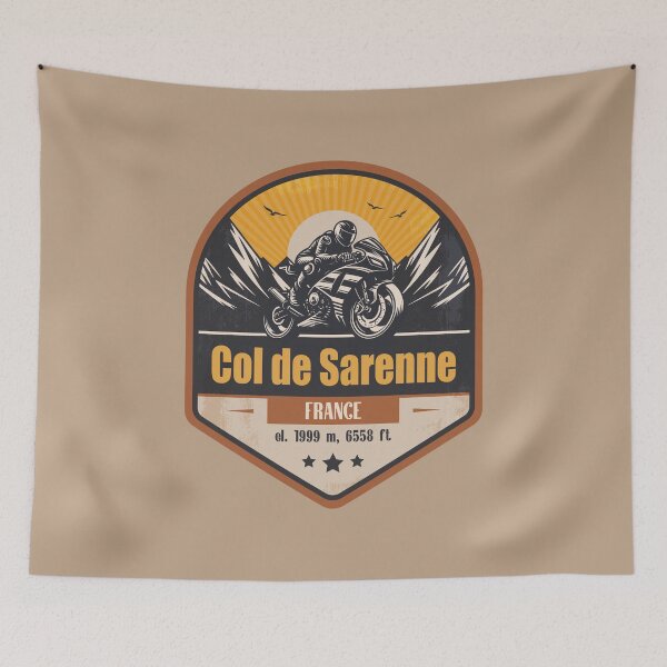 Item preview, Col de Sarenne France Motorcycling Mountain Design designed and sold by CynthiaGraphics.