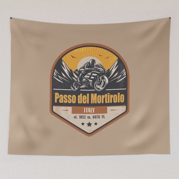 Item preview, Passo del Mortirolo Italy Motorcycling Mountain Design designed and sold by CynthiaGraphics.