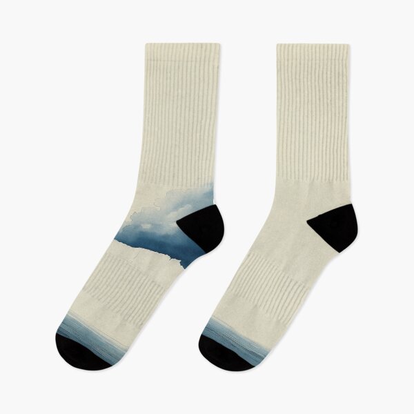 Item preview, Lonely Cloud Over the Sea - Minimalist Sky and Water Scene designed and sold by solynneart.