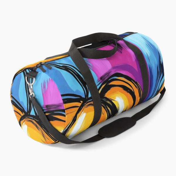 Item preview, Brightly Colored Pumpkin with Vivid Blue and Purple Brushstrokes and Bold Black Outlines AI Generated designed and sold by OlfactoART Studio.