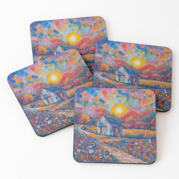 Item preview, Colorful cabin sunset designed and sold by FitEnvy.