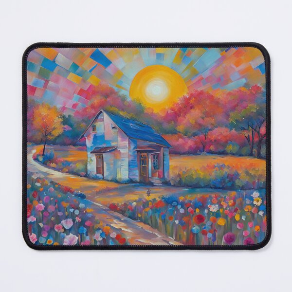 Item preview, Colorful cabin sunset designed and sold by FitEnvy.