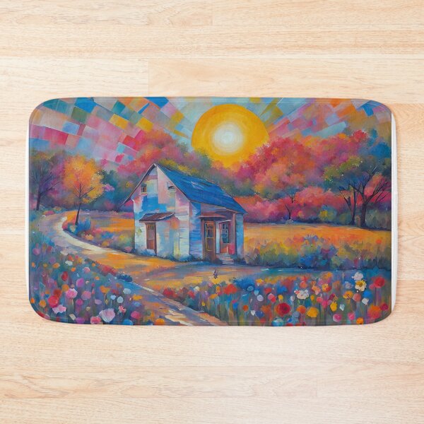 Item preview, Colorful cabin sunset designed and sold by FitEnvy.