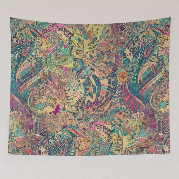 Item preview, Retro Hippie: Colorful Mosaic designed and sold by J Marielle Designs.