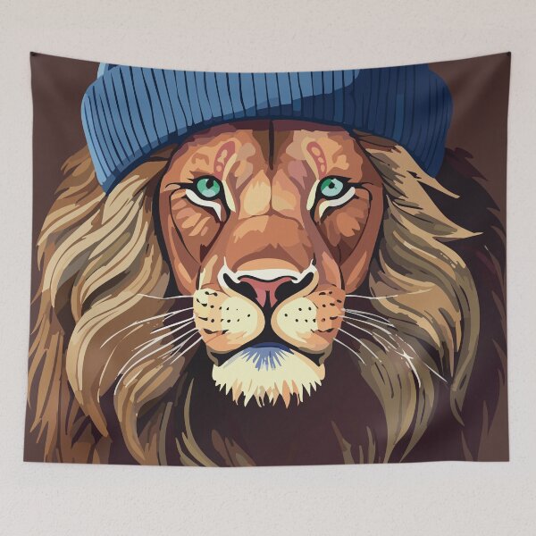 Item preview, Digital Art Lion In A Beanie designed and sold by CosioInc.