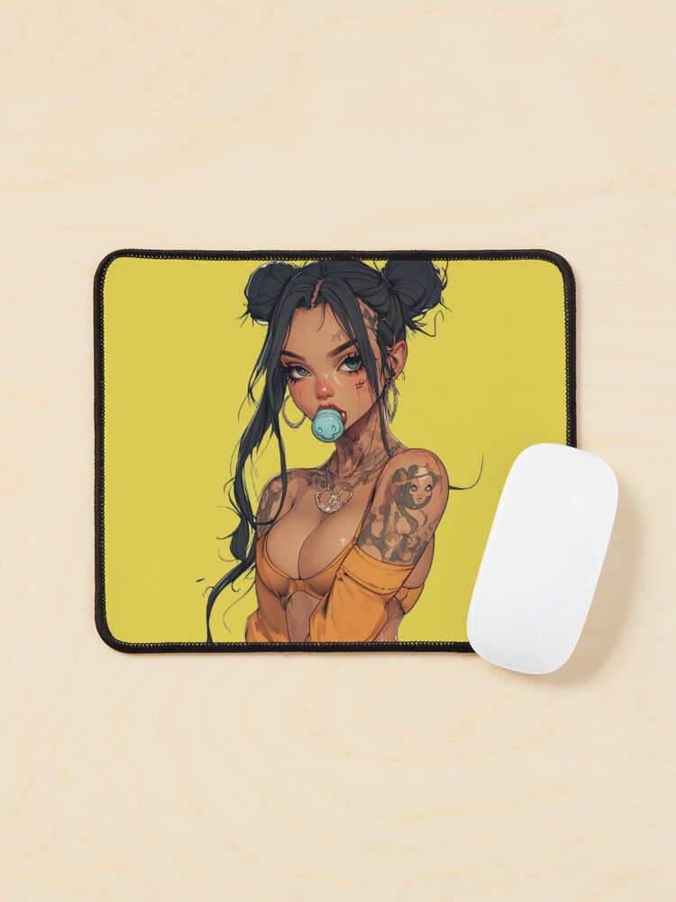 Thumbnail 1 of 5, Mouse Pad, Anime Pacifier designed and sold by CursedbyLilith.