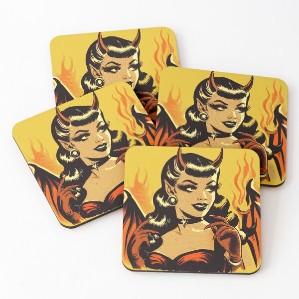 Item preview, Cute Devil Woman designed and sold by PulpVintage.