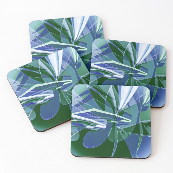 Item preview,  Dynamic Lucidity Abstract by Jenny Meehan Blue Green  designed and sold by Jenny Meehan Art Prints and Patterns  .