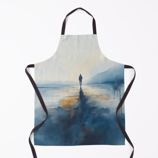 Item preview, Alone at Dusk - Contemplative Coastal Landscape designed and sold by solynneart.