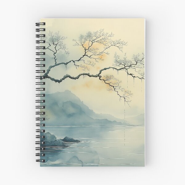 Item preview, Branch Over Water - Calm Mountain Landscape designed and sold by solynneart.