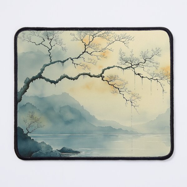 Item preview, Branch Over Water - Calm Mountain Landscape designed and sold by solynneart.