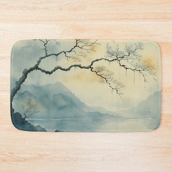 Item preview, Branch Over Water - Calm Mountain Landscape designed and sold by solynneart.
