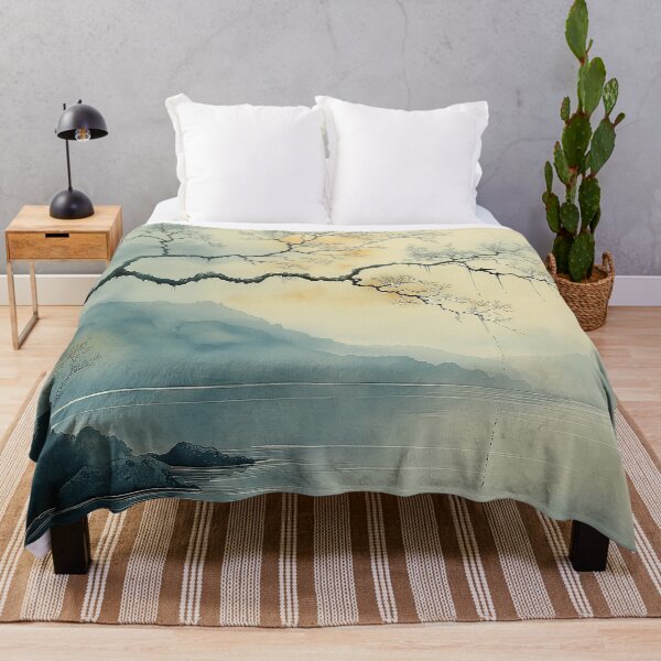 Item preview, Branch Over Water - Calm Mountain Landscape designed and sold by solynneart.
