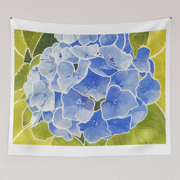 Item preview, Blue Hydrangea in Watercolor designed and sold by The Elderberry Blossom.
