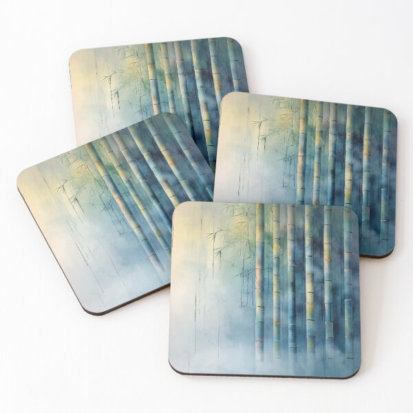 Item preview, Bamboo Forest in Mist - Tranquil Nature Scene designed and sold by solynneart.