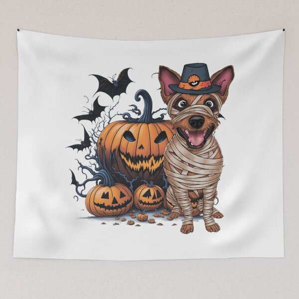 Item preview, Mummy dog ​​with pumpkins. designed and sold by MagelliShop.