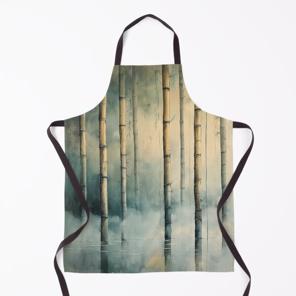 Item preview, Bosque de bambú brumoso: paisaje forestal tranquilo designed and sold by solynneart.