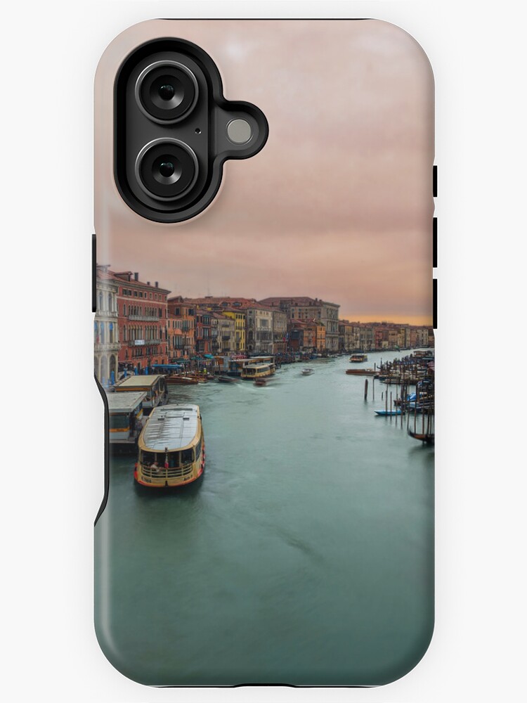 Thumbnail 1 of 4, iPhone Case, Venice Grand Canal at Sunset - Tranquil Waterscape designed and sold by picdab-com.