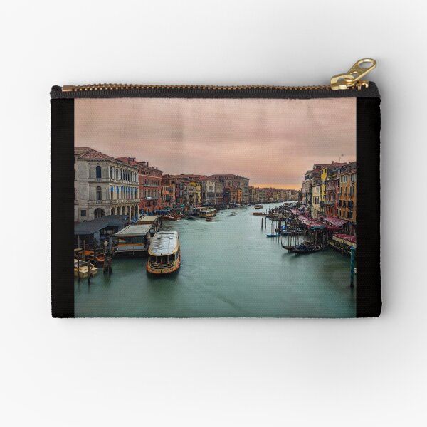 Venice Grand Canal at Sunset - Tranquil Waterscape Zipper Pouch