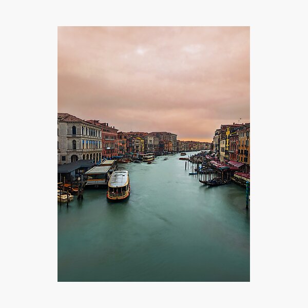 Venice Grand Canal at Sunset - Tranquil Waterscape Photographic Print