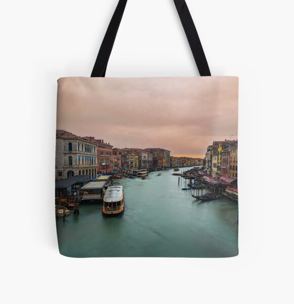 Venice Grand Canal at Sunset - Tranquil Waterscape All Over Print Tote Bag